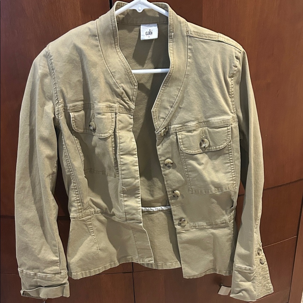 CAbi Khaki Button-Up Jacket